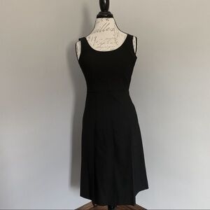 Theory “Leonora” Black Pleated Dress